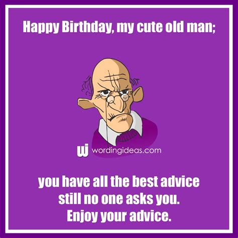 Funny Old Man Birthday Wishes