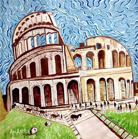 ROMAN COLOSSEUM. by Anand Manchiraju, 2022 | Painting | Artsper