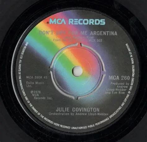 Julie Covington Don t cry for me argentina (Vinyl Records, LP, CD) on CDandLP