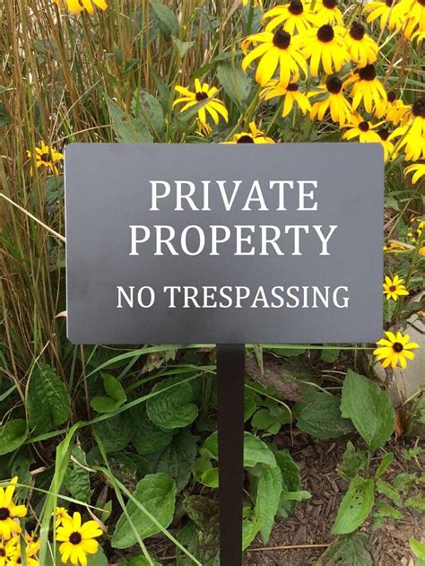 Metal Yard Signs No Trespassing Custom Engraved - Etsy