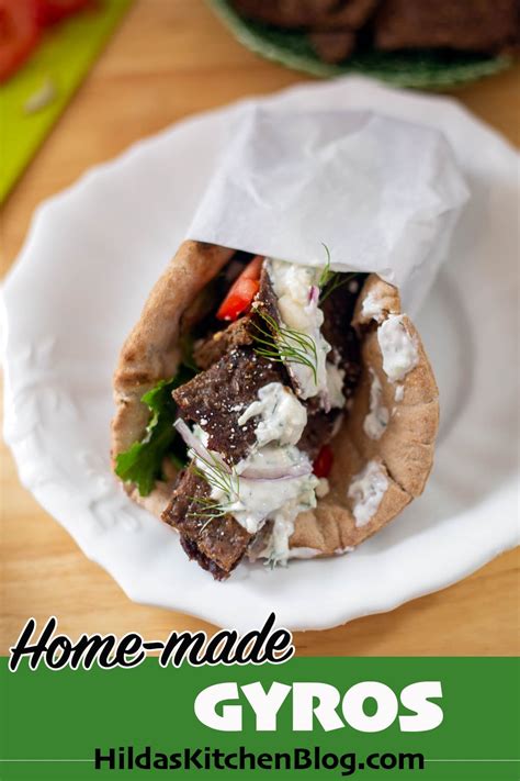 Greek Gyro Pita | Hilda's Kitchen Blog