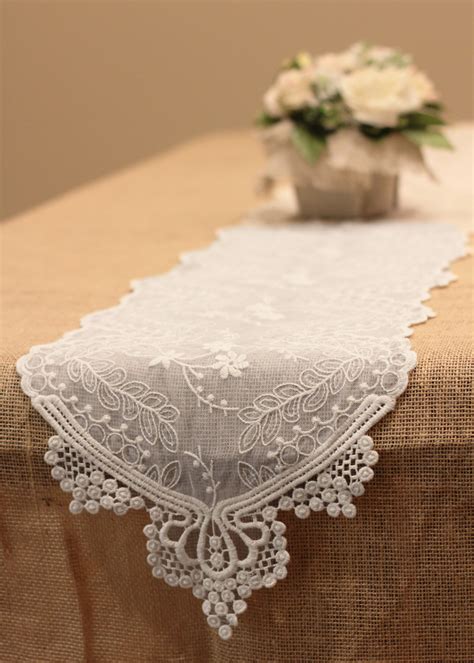 White Lace Table Runner