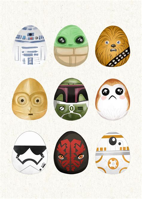 Free Printable Star Wars Easter Egg Sampler - The Cottage Market