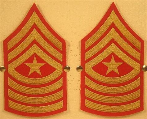 USMC US MARINE Corps Male Sergeant Major Dress Blues Stripes Chevrons $20.00 - PicClick