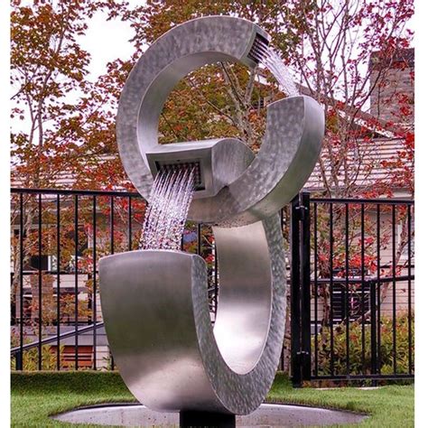 3C Design Metal Stainless Steel Water Fountain Outdoor Sculpture