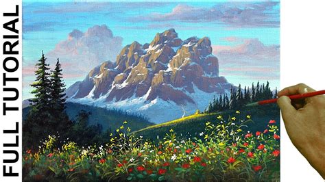 Acrylic Landscape Painting TUTORIAL / Rocky Mountain with Snow / JMLisondra - YouTu… | Landscape ...