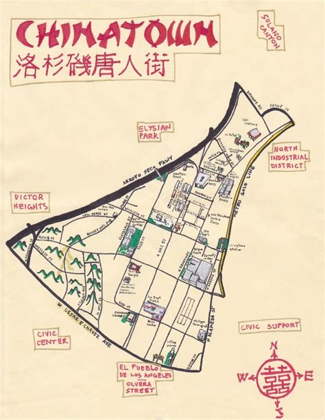 oil paint map of Chinatown (2/5 - sold) | Los angeles, Ciudades, Ángeles