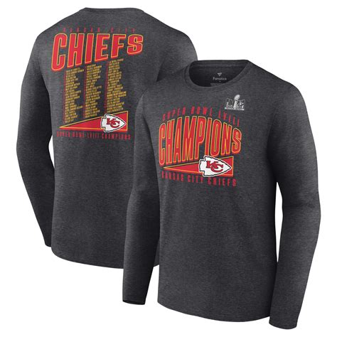 Men's Fanatics Branded Heather Charcoal Kansas City Chiefs Super Bowl ...