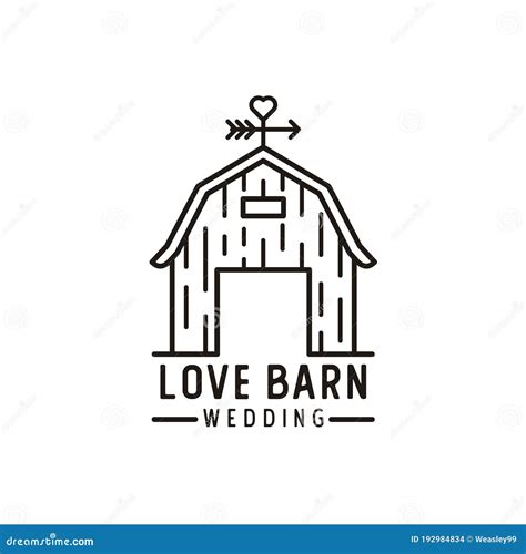 Wedding Barn Logo, Vintage Retro Rustic Barn Logo Design Stock Vector - Illustration of line ...