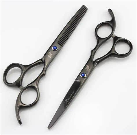 2Pcs/set Professional 6.0 inch Hairdressing Shear Cutting Barber Scissors & Haircut Thinning ...