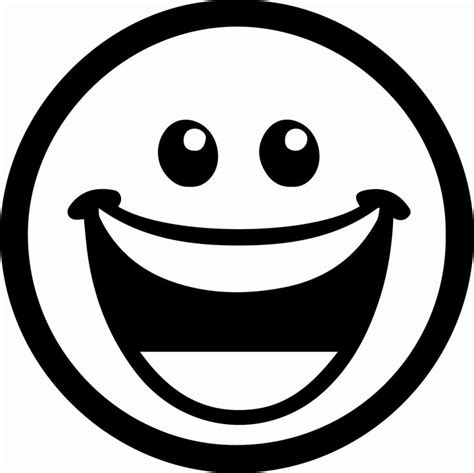 Smiley Face Coloring Page Beautiful Image Emoticon Laughing Impremedia ...