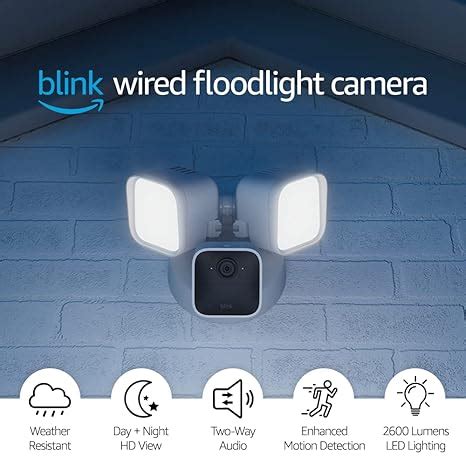 Amazon Official: Blink Wired Floodlight Camera – Smart security camera, 2600 lumens, HD live ...