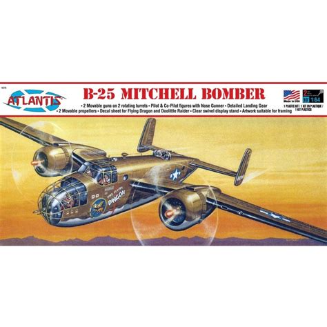 1:64 B-25 Mitchell Bomber Flying Dragon Aircraft Model Kit - Plastic Kits from Jumblies Models UK