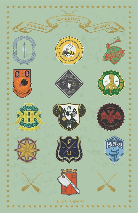 Harry Potter Quidditch Teams Logos