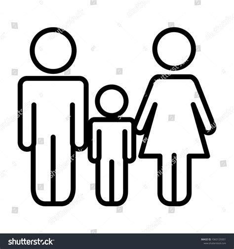 Family Silhouette Isolated Icon Stock Vector (Royalty Free) 1063129301 | Shutterstock