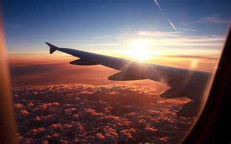 Download Horizon Sky Cloud Sunset Window Airplane Photography Aerial HD ...