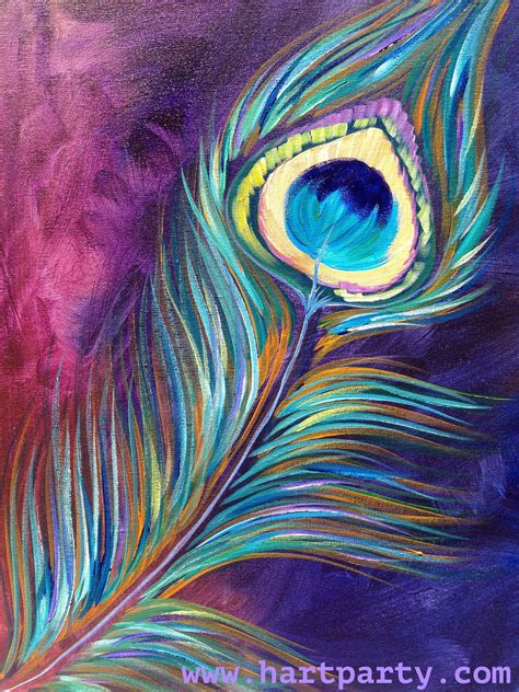 Peacock Feather Painting