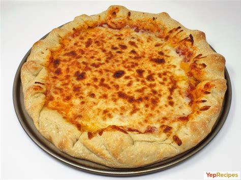 Three Cheese Stuffed Crust Pizza Recipe | YepRecipes