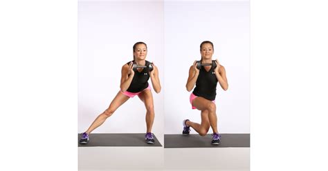 Side Lunge to Curtsy Squat | Butt Workout With Dumbbells | POPSUGAR Fitness Photo 3