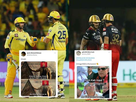 Netizens create memes after CSK secure tense victory over RCB despite ...