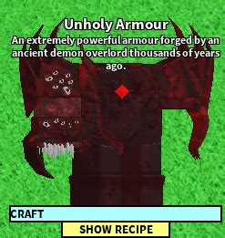 Unholy Armour | Balanced Craftwars Wiki | Fandom