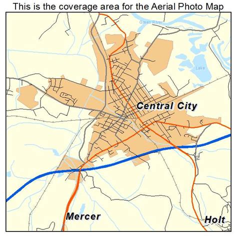 Aerial Photography Map of Central City, KY Kentucky