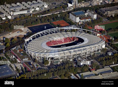 Aerial view, Mercedes-Benz Arena, football stadium of VfB Stuttgart ...