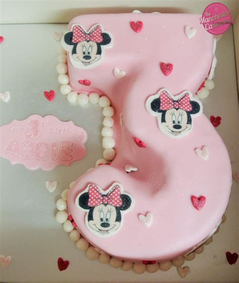 Minnie Mouse Baby Pink Girls Birthday Cake - Number 3 - From The ...