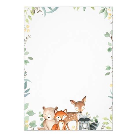 Woodland Baby Shower Invitations | Zazzle | Cumpleaños de animales, Invitaciones, Bebé de bosque