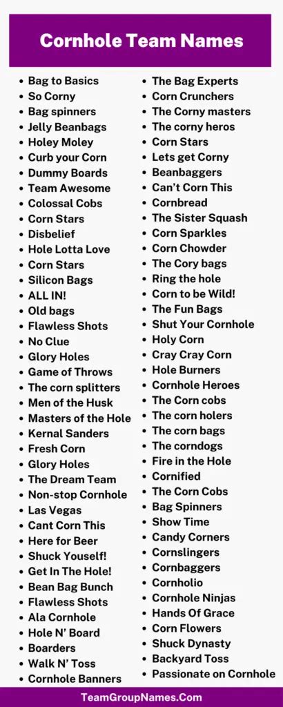 Cornhole Team Names: 550+ Best Names For Cornhole Team