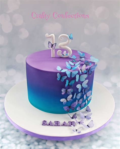 Butterfly cake | Bolos de aniversário bonitos, Bolos de aniversário roxos, Bolos de aniversário