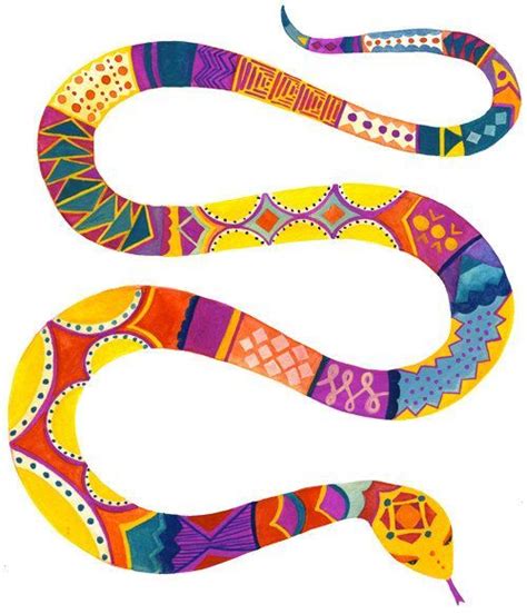 Pin on Tattoo Ideas | Rainbow serpent, Snake art, Snake painting