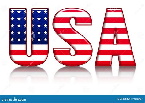 American Flag Word Art