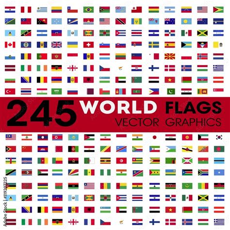 World flags vector graphics Stock Vector | Adobe Stock