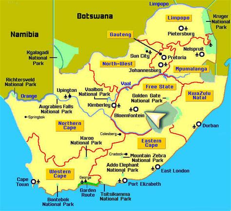 Bloemfontein Map - South Africa