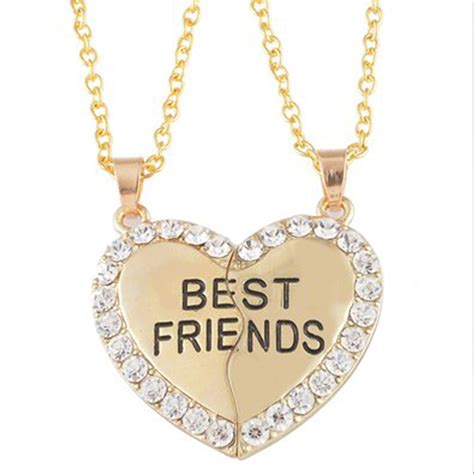 Best Friends Gold Heart Necklace