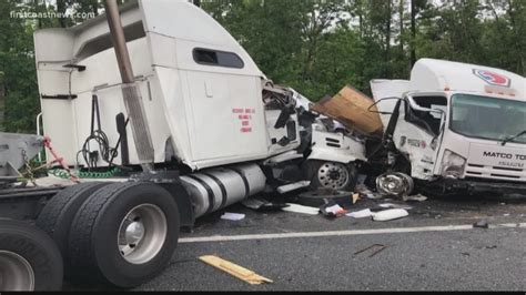 Deadly crash involving two semi-trucks slows traffic on I-95 northbound in Yulee ...