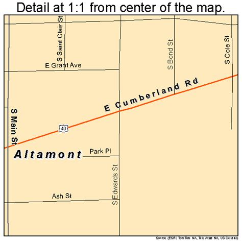 Altamont Illinois Street Map 1701049