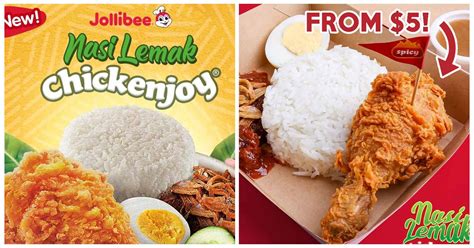 Jollibee Has New Nasi Lemak Chickenjoy With Coconut Rice And Sambal