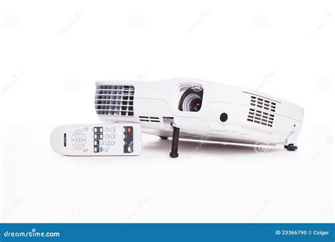 Projector with Remote Control Stock Photo - Image of film, beam: 23366790