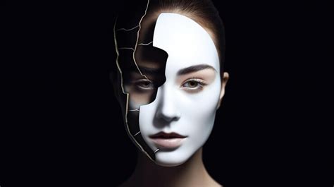 Premium AI Image | face art mask illustration female model face women face