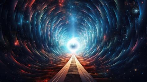 Premium AI Image | Interstellar wormhole travel