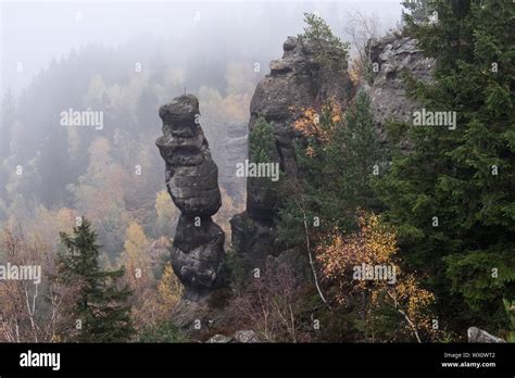 Landscape photographs from the Zittau Mountains Jonsdorfer Felsenstadt ...