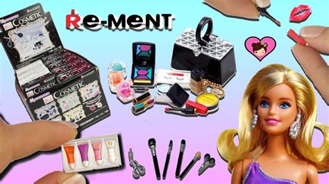 Barbie Doll Miniature Make up Collection - Dollhouse Toy Cosmetic Rement - YouTube