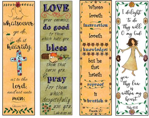 Bible Verse Bookmarks on the Christian Life DIY Full Color Print and Cut - Etsy | Bible verses ...