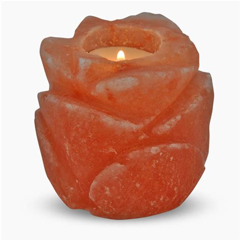 Himalayan Salt Rose Shape Candle Holder – Gems Mart LLC – USA