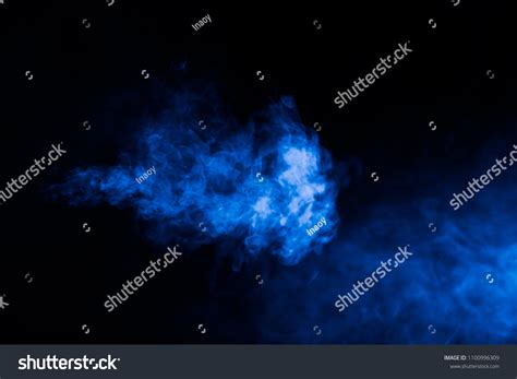 Blue Smoke Clouds On Dark Background Stock Photo 1100996309 | Shutterstock