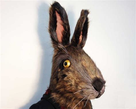 Big Bunny Rabbit Hare Mask Head Adult Costume Headdress IN - Etsy