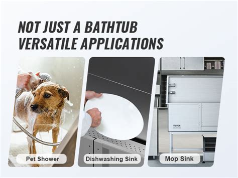 VEVOR 50" Pet Dog Bathing Station w/Ramp, Professional Stainless Steel ...