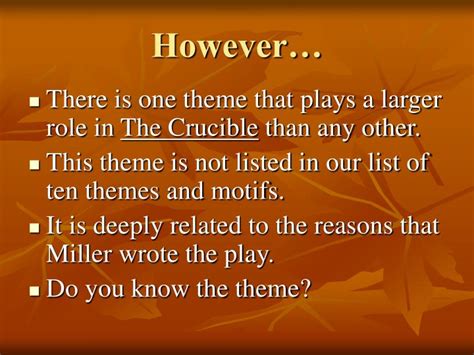 PPT - The Crucible: Themes PowerPoint Presentation - ID:543983